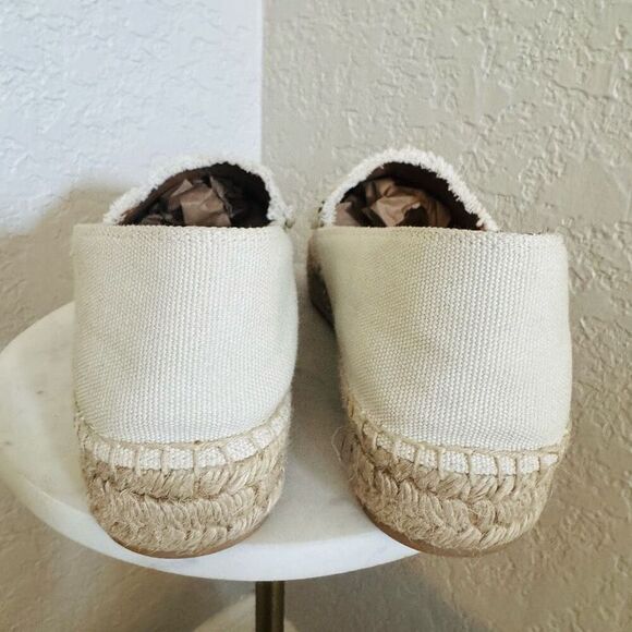 Zadig & Voltaire Canvas Espadrille Slip‎ on Flat, Cream/Black, Size 11, NWOT - Picture 9 of 16